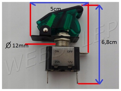 K5R13 LED ZELENÁ HORNÁ ZAPAN/VYP