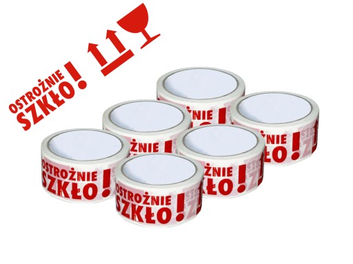 BEZPEČNOSTNÁ BALiaca PÁSKA POZOR SKLO 6 KS