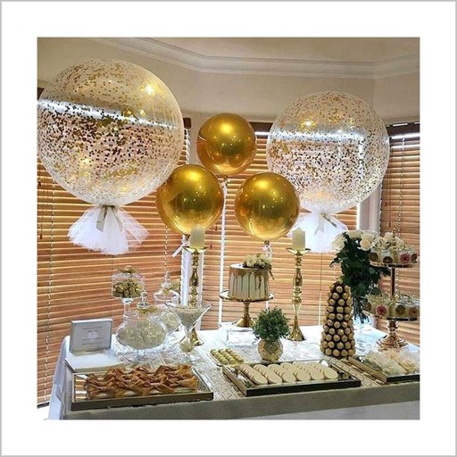ZLATÉ BALÓNY BALÓN XXL 48cm ZLATÁ GUĽA 5ks