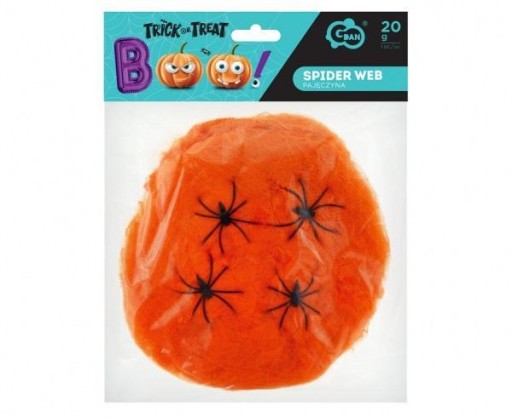 Oranžový ozdobný pavučinový halloweensky karneval