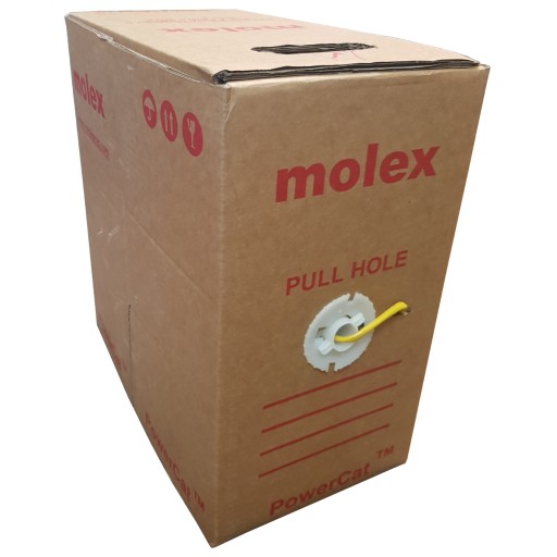 Molex krútený pár LAN kábel UTP kat.5e žltý LSZH 1m