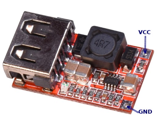 Napájanie regulátora meniča USB 5V 3A s 6-24V