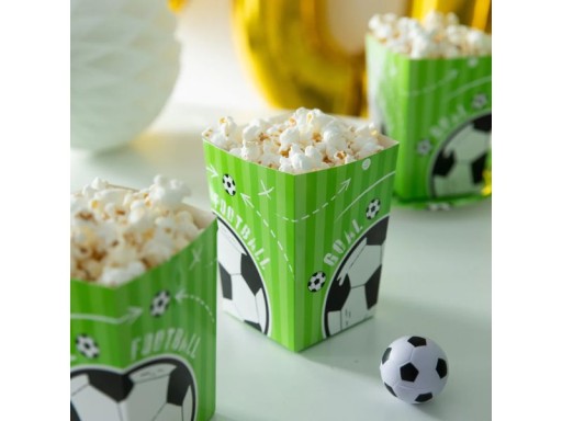 Futbalové krabičky na popcorn 6 kusov