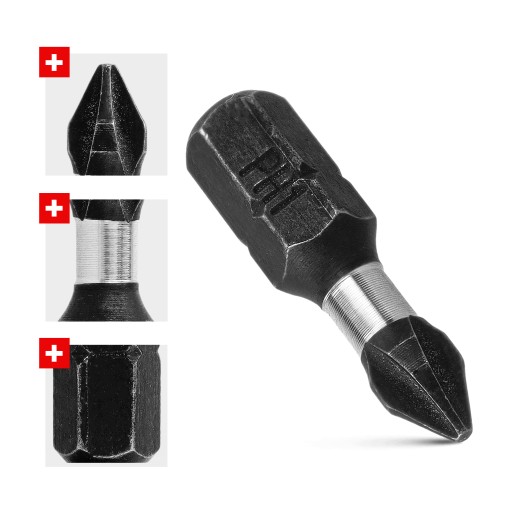 Nárazový bit Nárazové bity PH1 25mm | Nárazový bit pre skrutkovač 2 ks.