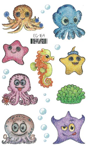 Umývateľné tetovanie pre deti GLITTER FISH EG164