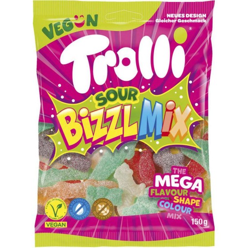 Trolli Bizzl Mix kyslé ovocné želé 150g