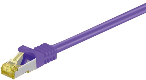 CAT6A S/FTP so sieťovým káblom CAT7 Fialový 0,5 m