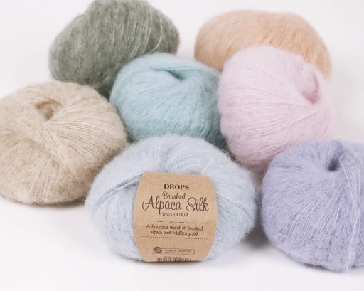 Priadza Drops BRUSHED ALPACA SILK - Farba: 01-ecru