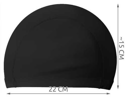Športová kúpacia čiapka - dospelá Lycra čierna