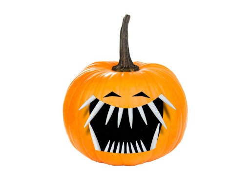 Tekvicové zúbky Halloweenska súprava na zdobenie tekvice