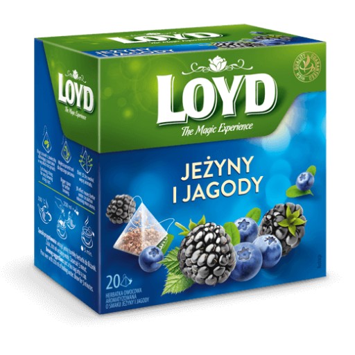 Ovocný čaj v pyramídach Loyd Blackberries a Blueberries 20 ks