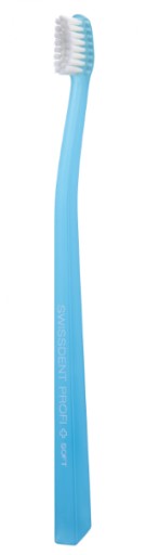 Mäkká zubná kefka Blue Swissdent Whitening 1 ks ZADARMO