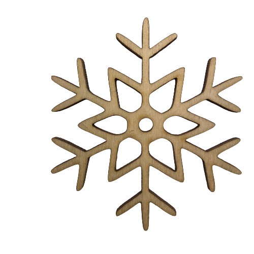 Drevená hviezda 6,5 cm, preglejka, vianočný eko dekor