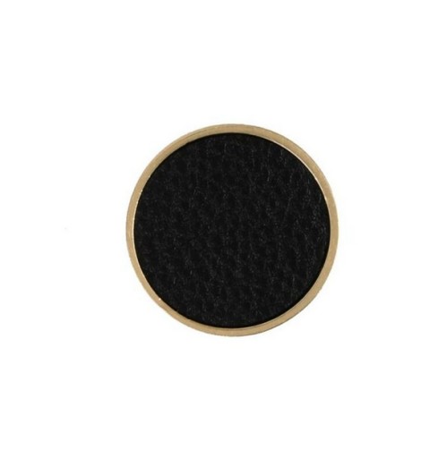 KĽÚČKA NÁBYTKOVÁ ZLATÁ KOŽA ČIERNA KOŽA 32mm