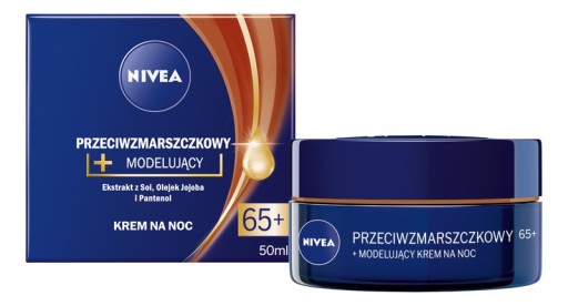 NIVEA Nočný krém proti vráskam 65+ 50ml