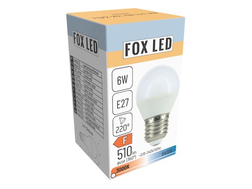 LED guľová žiarovka GLOB 6W=43W E27 230V teplá