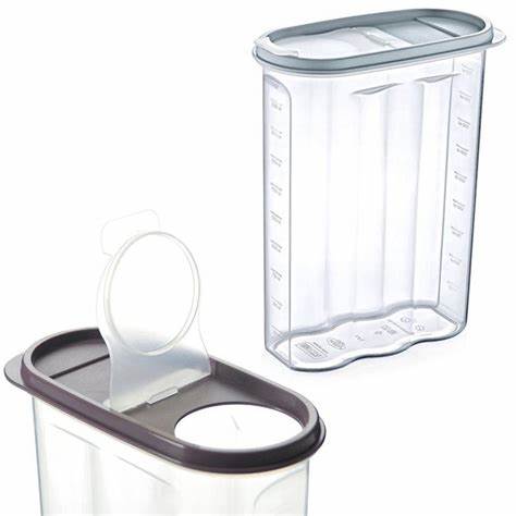 NÁDOBKA NA sypké VLOČKY VLOČKY CESTOVINOVÁ MÚKA MUSLI CUKOR SKVELÉ 2,4L FARBA
