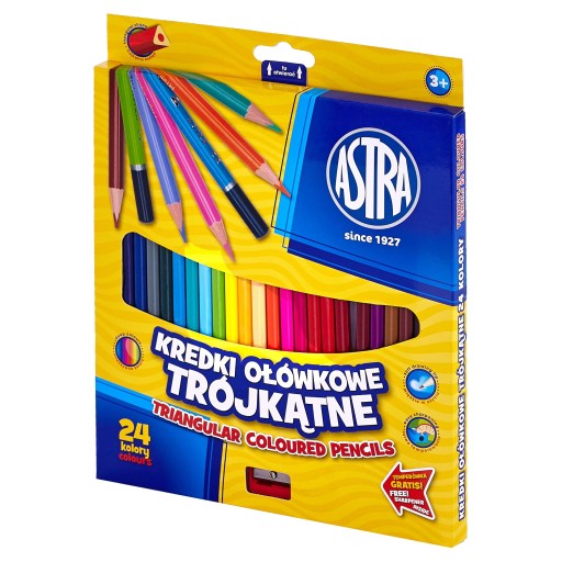 TROJUHOLNÍKOVÉ CERÚŽKY 24 INTENZÍVNYCH, SYTÝCH FARIEB ASTRA BRÚŠKA