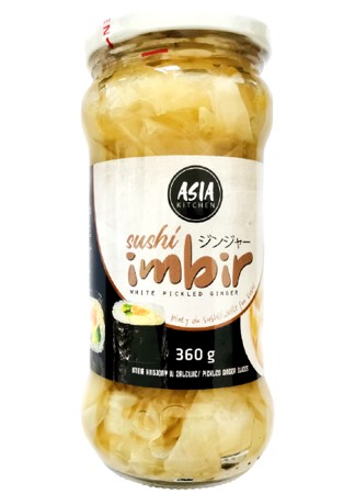 Marinovaný zázvor na sushi, prírodný 360g