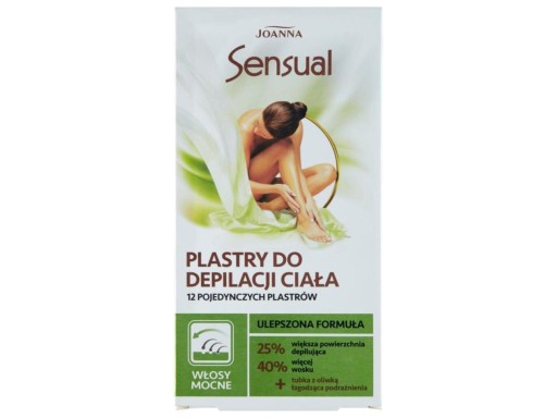JOANNA Sensual Body depilačné pásiky - silné chĺpky, 1 bal. (12 ks)