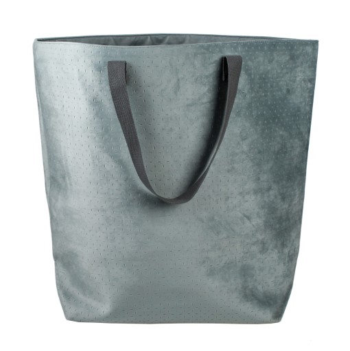 SIVÁ ZAMATOVÁ TAŠKA NA PRÁDLO XXL 70x25x55/80v cm