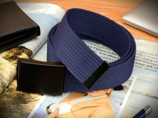 Pánska WIDE klasická mikina NAVY BLUE Buckle Mat
