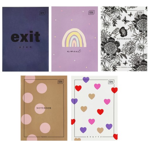 NOTEBOOK NOTESIK A6/50k MRIEŽKA INTERDRUK MIX 1 ks.