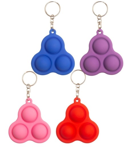 SENSORY TOY PUSH BUBBLE POP IT KEYRING