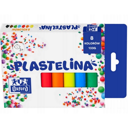 Plastelína Oxford 8 farieb 133g. NOVÁ KVALITA!