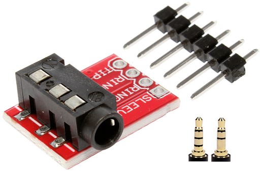 3,5 mm jack zásuvka s konektorom pre slúchadlá PCB