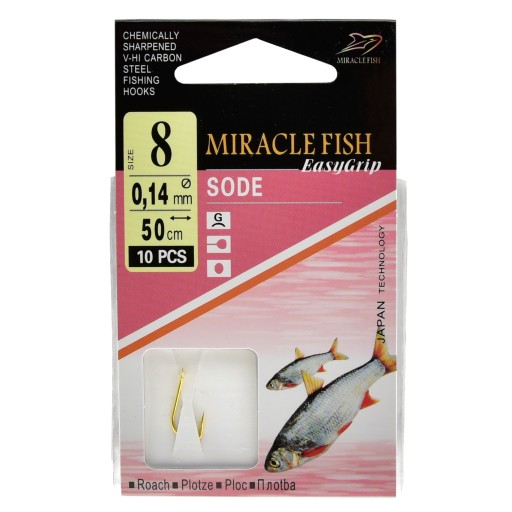 Háčiky SODE TIED, READY náväzce, 10 ks, veľkosť 8