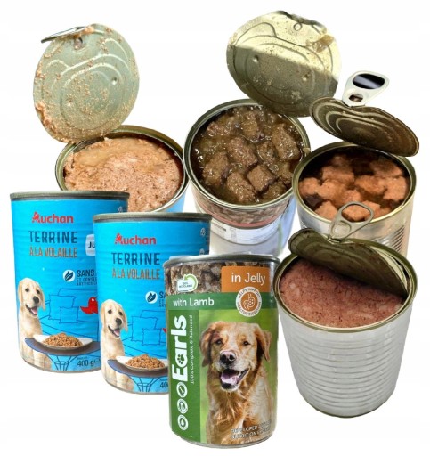 1x Mäsové konzervy mokré 400g pre psov, mix príchutí ch