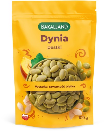 Lúpané tekvicové semienka 100% Bakalland 100g prírodná lahodná PRÉMIOVÁ KVALITA