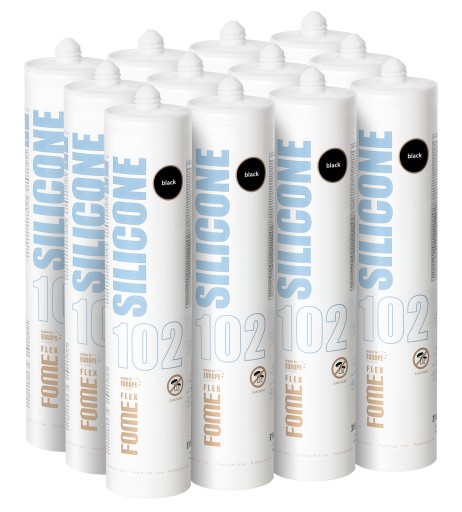 Pružný sanitárny silikón FOME FLEX čierny 310 ml PREMIUM kvalita