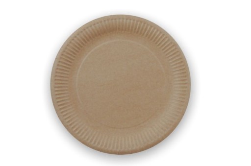 Jednorazový eko kraft papierový tanier 23cm 50 ks