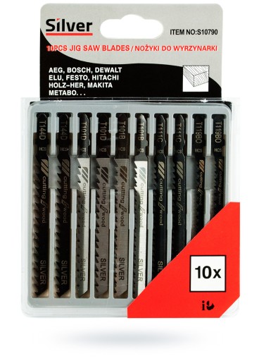 Listy do priamočiarych píl 10 ks, PVC drevo S10790