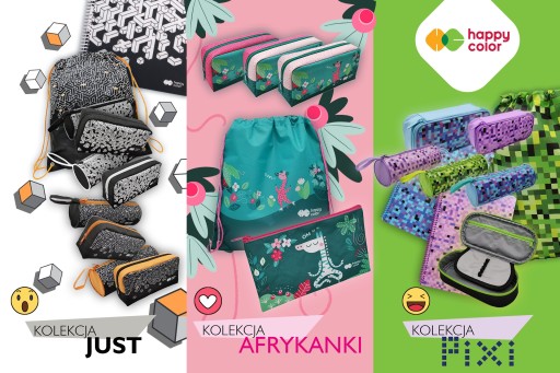 Peračník, kozmetická taštička na zips, JUST 3 Happy Color PROMOTION