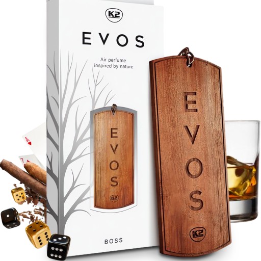 K2 EVOS BOSS DREVENÝ VOŇANÝ PRÍvesok DO AUTA