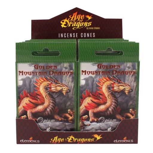 Kónické vonné tyčinky GOLDEN MOUNTAIN DRAGON od Anne Stokes (15 ks)