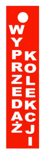 INFORMAČNÁ TABUĽA 16X69 CM VÝPREDAJ KOLEKCIE