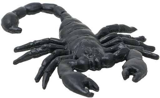 Sada 8 ks umelých škorpiónov 6cm halloweenskej dekorácie