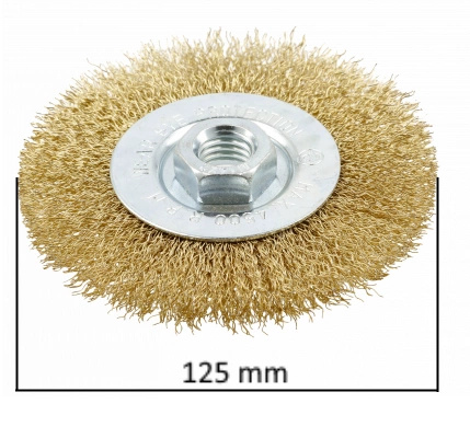 Drôtená kefa na brúsny kotúč 125 mm Drôt 0,3 mm pre vŕtačku Hoegert