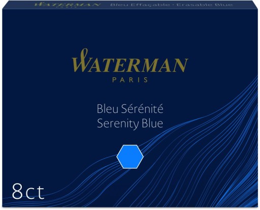 Waterman Standard dlhé perá, 8 ks, modré