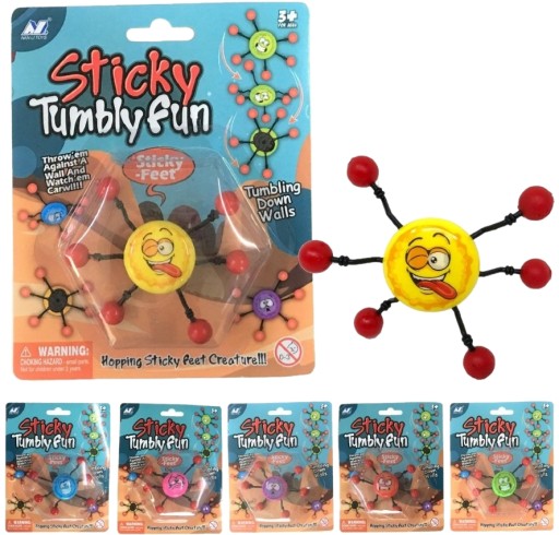 STICKY TUMBLY ZÁBAVNÉ PLAZENIE SPIDER FUNNY FACE 3318