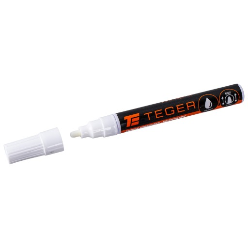 Stavebný popisovač biely okrúhly popisovač 2,5mm olej Teger