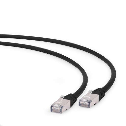 Cat.6A SFTP LSZH Patch kábel kábel 1m (čierny)