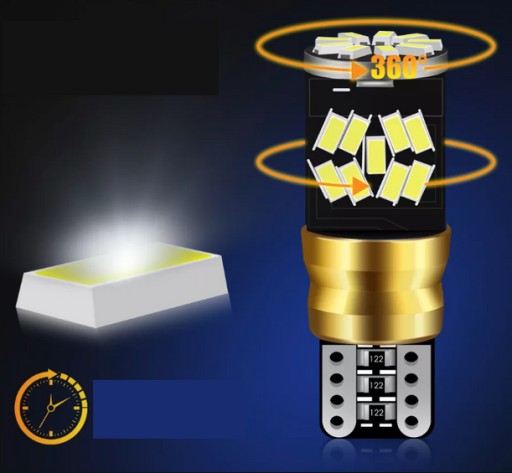 S&D LED PARKOVACIE ŽIAROVKY 360° T10 W5W RETRIFY CANBUS