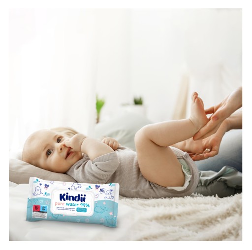 Sada 2 balení utierok Kindii Pure Water 99% 144 kusov pre deti 0m+
