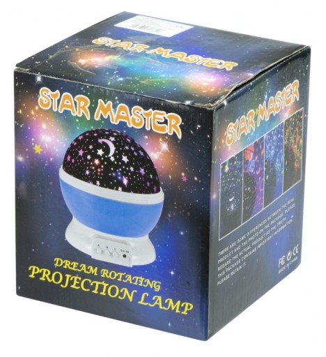 PROJEKTOR STARS SKY NOČNÁ LAMPA OTOČNÁ O 360 STUPŇOV HVIEZDY 9 REŽIMOV