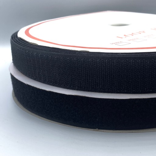 Suchý zips - Čierna páska na suchý zips SET 20mm